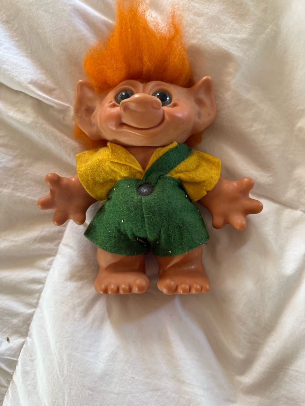 Orange-Haired Kids Troll Doll with Green Outfit by